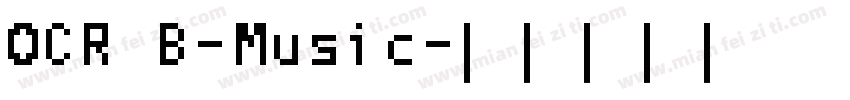 OCR B-Music字体转换